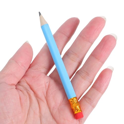 MAGICLULU 72 lápices pequeños de madera para golf con borradores miniatura 4