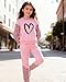 GOLLUNER 6-14Y Girls Sweatshirt Leggings Set Teen Girls Fashion Outfits Sweapants Clothing Set(11-12Y)