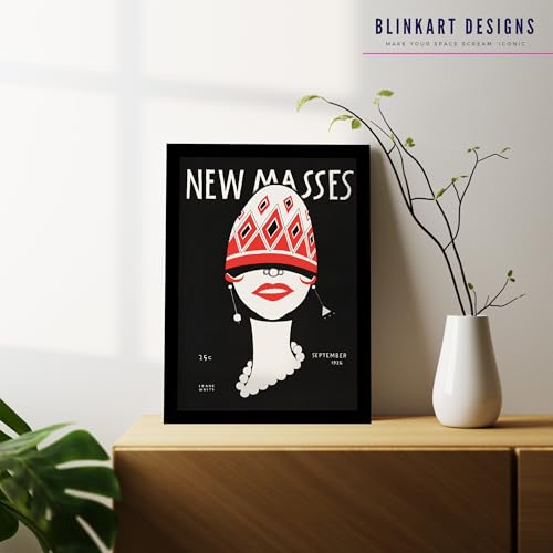 Image of BLINKART New Masses Abstract Wall Art Painting Print Design Aesthetic Wall Decor Photo ArtWork Frame Decoration Hanging For Home Bedroom Living Room Office Wall Decor (13 * 10 inches) T0012