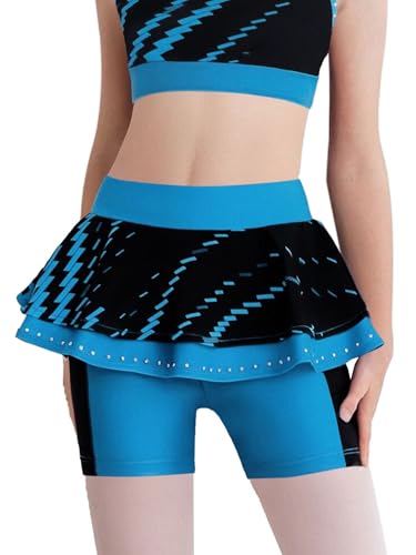 YEAHDOR Girls Shorts with Ruffle Skirts Athletic Dance Skater Skirts Skorts Ruffle Skirt Shorts for Kids3