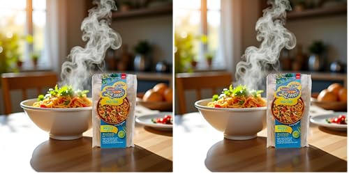 Image of Blue Dragon Pad Thai Noodle Kit 265gm | Contains Seasoning | Easy to Make in 3 steps | 2 Servings | Vegan | Imported from Thailand (Pack of 2)
