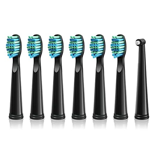 7 Pack Dnsly Electric Toothbrush Heads Compatible with FW-507/508/551/515/917/959/2011/D1/D3/D7/D8 Dnsly Toothbrush Heads , Black