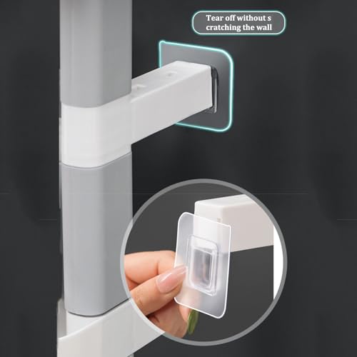 Étagère de rangement en plastique facile à assembler pour WC compacts - 7