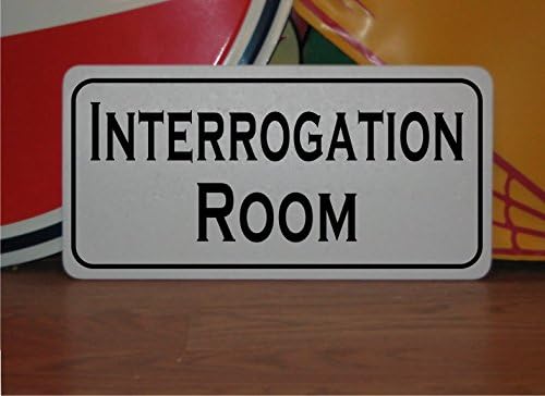Interrogation Room Vintage Style Metal Sign Decor