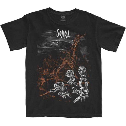 Gojira T Shirt Eiffel Falls pour Concerts et Festivals Rock Noir XXL