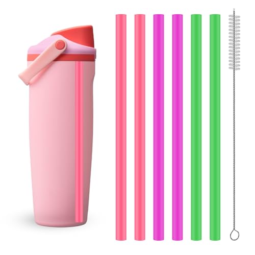 6pcs Straw Replacements for Owala FreeSip Sway 30oz (Purple, Pink, Green)