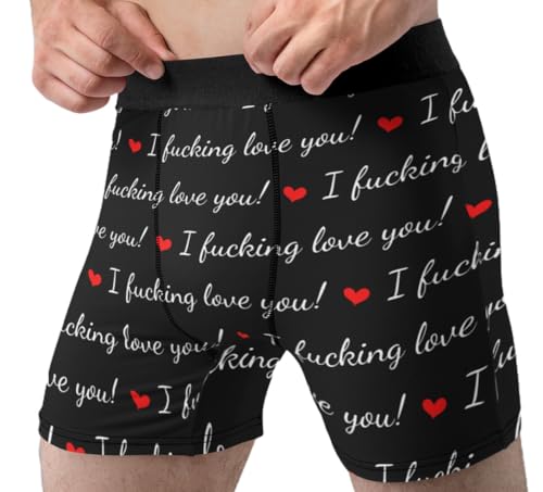 Mens Lipstick Kisses All Over Boxer Briefs Valentines Day Underwear