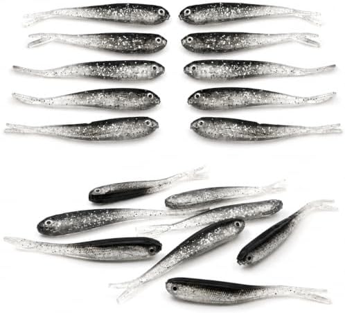 10PCS Soft Fish Lures, Realistic Fork Tail Soft Bait for Fishing, Crappie Minnow and Silver Carp Artificial Bait, Split Tail Design for Increased Catch Rate — view 2