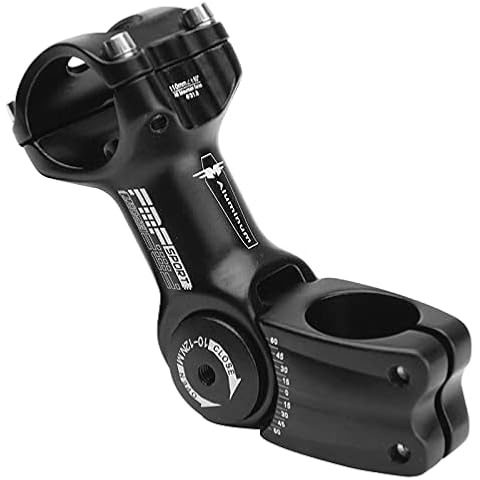 Himiway 31.8mm Bike Stem 110mm ±60 Degree Adjustable MTB Stem Aluminum Alloy Bicycle Handlebar Stem Extender Riser for Most Mountain Bike Road City Bike MTB (Only Fit 1.25"/31.8mm Handlebar) Cover