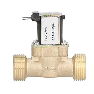 Set of 2 Electric Solenoid Valve, Electromagnetic Valves No Leakage 0.02-0.8MPa Automatic Switch Flow Control Corrosion Resistance G1/2in for Home for Office(AC220V pressurized water)