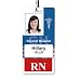RN Vertical Badge Buddy with Red Border by Specialist ID, Sold Individually