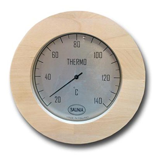 Preisvergleich Produktbild Nikkarien Sauna Thermometer rund Jumbo Birken Leimholz bis 140 Grad