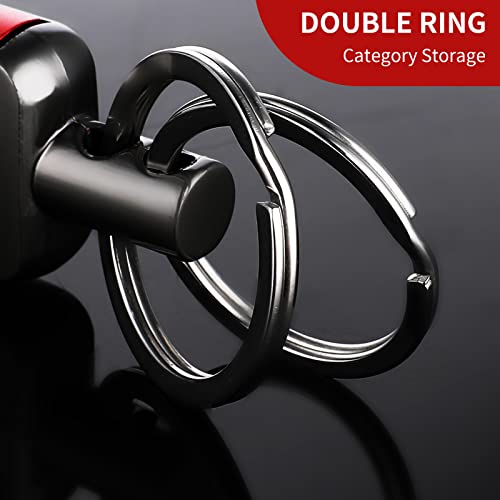 Tiesome Metal Car Keychain, Carabiner Clip Keyring Personalized Waistband Car Keychain Business Double Ring Car Key Chain For Unisex #TOP4