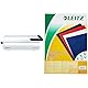 Fellowes Plastikbindegerät A4 Pulsar+ 300 für Büros & Leitz 73860003 Deckblatt Klarsichtfolie, A4, 100 Stück, glasklar