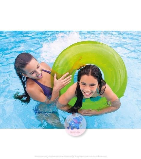 Image of Durable Swimming Ring for Adult |Inflatable Swim Tube for Kids |Circle Pool Floater Lounge for Pool Party, Lake, Beach| Comfortable Water Floating Device| Blow Up Safety Aid- Pack of 1