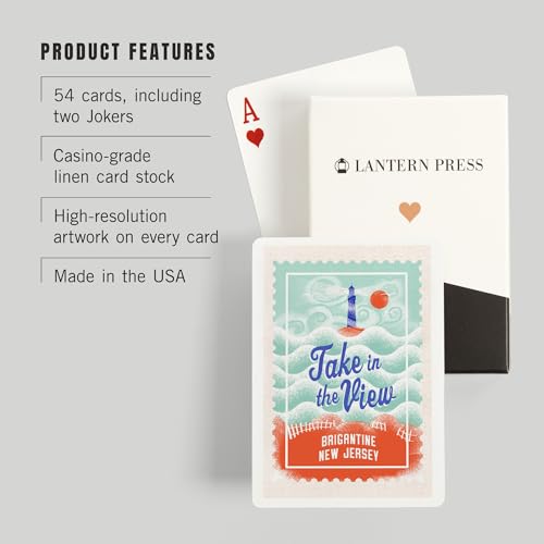 Lantern Press Brigantine, New Jersey, Baraja de Póker 52 cartas miniatura 3