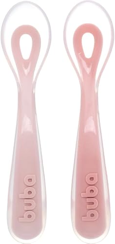 Buba, Kit 2 Colheres Em Silicone Fase 2 Rosa