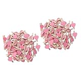 Pinzas para tendedero de madera: pinzas con forma de amor, decorativas, adorables, creativas, con diseño de clip de papel, pinzas para fotos para fiestas y festivales
