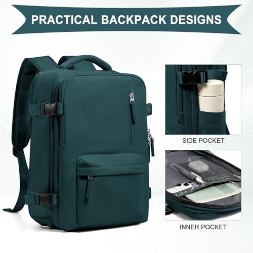 SZLX Vacuum Backpack Travel Bag with Pump, New Ryanair Cabin Size Bag 40x30x20 Backpack Wizz air, Large Travel Backpack Women Men Carry On Casual Daypack Fit 14 Inch Laptop with Shoes Compartment