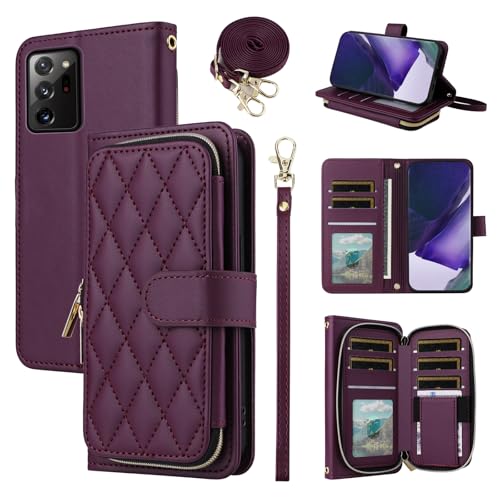 Elisorli for Samsung Galaxy Note 20 Ultra 5G ���/�V�����_�[�X�g���b�v �J�[�h�X���b�g �W�b�p�[���z �X�^���h ���߂� �J�o�[ ���� Note20 Plus Notes 20Ultra Note20+ U + 