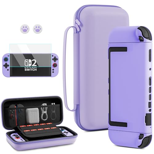 Étui rigide violet de protection haut de gamme pour Switch 2 2025