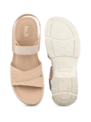 Image of Inc.5 Womens Beige Casual Solid Round Toe Sandals