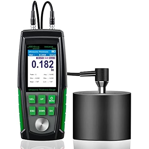 Ultrasonic Thickness Gauge Industrial-882 / Steel, Metals, Plastic, Glass, PVC, Pipes Thickness Gauge Meter – Range 0.039 to 8.85 inch| 2.4” HD Color LCD | Auto Calibration (All materiаl) Cover