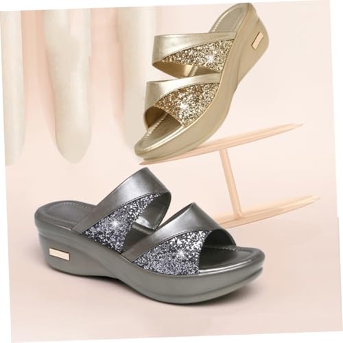 Chaussures compensées à semelle épaisse et look mode estival - 3
