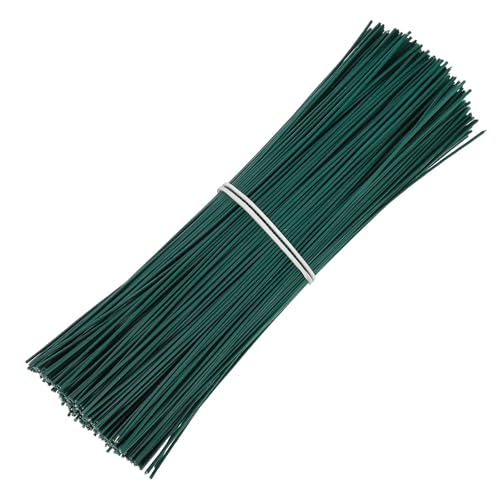 Alasum Bridas Flexibles de Hierro Galvanizado 055 MM 15 CM 1000 Unidades Ataduras de Alambre para Jardín y Plantas Organizador Portátil para Cables y Soporte de Arbustos en Color Verde
