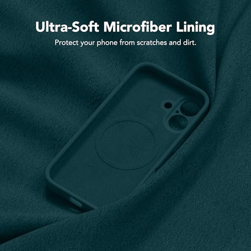 Image of Magnetic for iPhone 16 Plus Case, Compatible with MagSafe, [Full Camera Protection][Screen Protector] Silicone Shockproof Protective Phone Case for iPhone 16 Plus 6.7 inch, Deep Blue