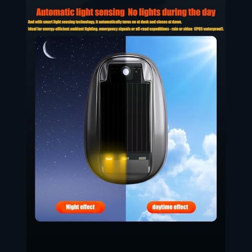 EONANT Solar LED Dach Navigation Licht - wasserdicht Solar Kabine Dach Marker mit Bewegung Vibration Sensor, Off-Road SUV Lkw Sicherheit blinkendes Outline Licht (4 Stück 1 Fernbedienung)