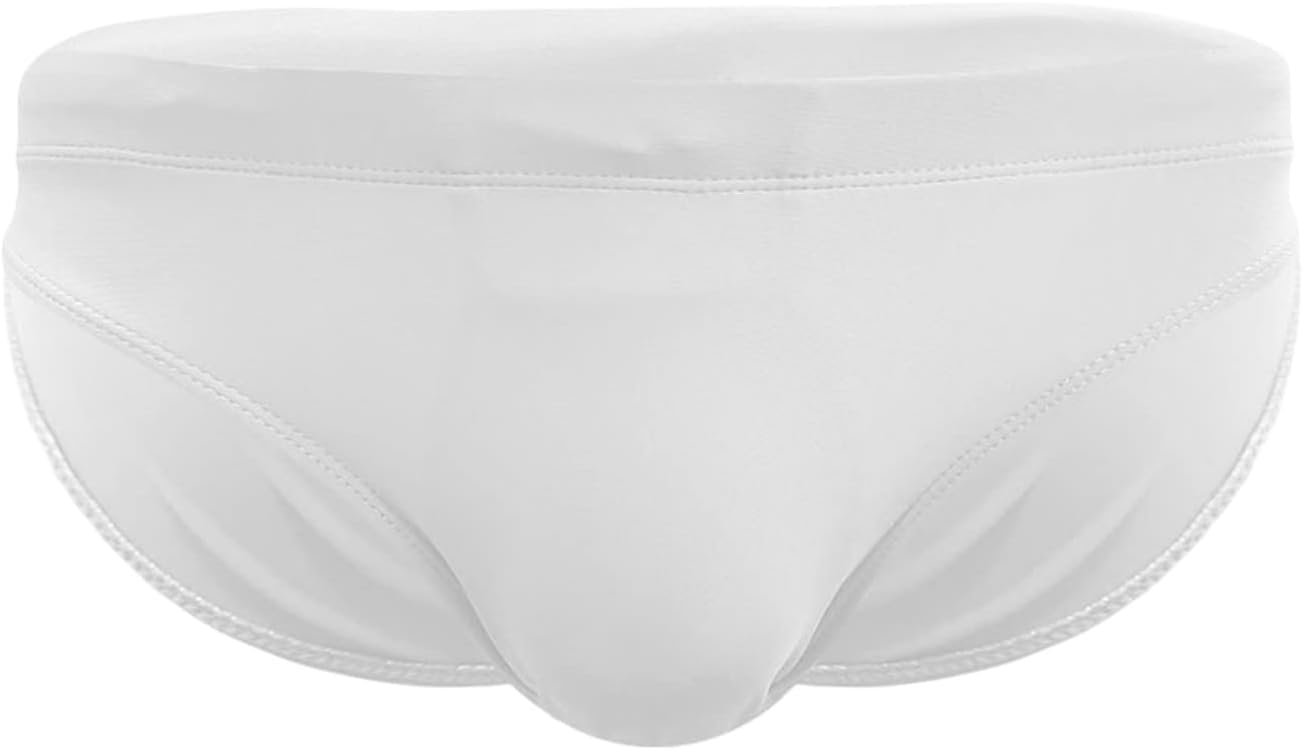 Mens Swim Briefs Bikini Quick Dry Low-Waist Elastic Mens Swim Briefs Relaxed Fit Solid Color Pool Party Adjustable Swimsuit