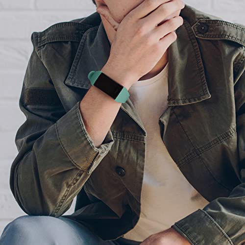 Image of Tobfit Silicone Band for Fitbit Charge 4 Fitness Tracker, Adjustable Wristband for Fitbit Charge 3 Fitness Tracker, Soft Sport Strap with Metal Buckle for Men Women
