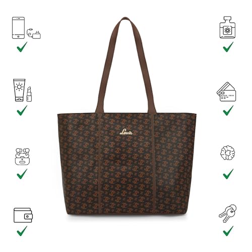 Image of Lavie Women's Mono LL Meghan Tote Bag for Women | Tote Handbag for Work | Ladies purse | Stylish Shoulder Bag | Gift for Women