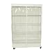 Storage Shelving unit cover Off White, fits racks 48"Wx18"Dx72"H one side see through panel (Cover only)