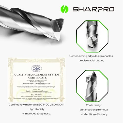 Image of 3 /16 End Mills 3 /16 Inch Shank, 2 Flute Carbide Square Endmill with AlCrN Coated, Upcut Spiral CNC Router Bits for Alloy Steel, Metal and Stainless Steel(3 PCS)