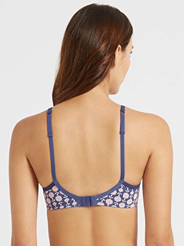 Image of Jockey 1723 Women Wirefree Padded Super Combed Cotton Elastane Stretch Medium Coverage T-Shirt Bra with Lace Styling