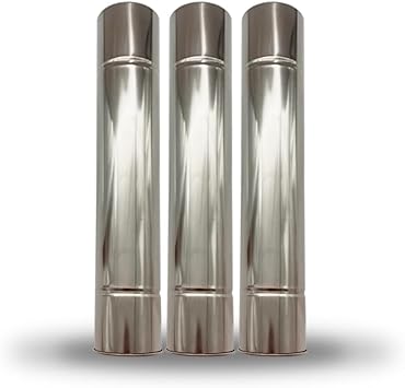 Stove Pipe,Wood Stove Chimney,2.36 inch Diameter, for Wood Stove Chimney Vent Pipe, Durable & Rust-Resistant