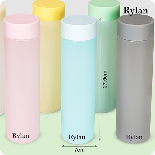 Image of Rylan Unbreakable Water Bottle - 1 Litre Leakproof Durable BPA-Free Non-Toxic for Office, Gym, Home (6 Pc Round), Multicolor
