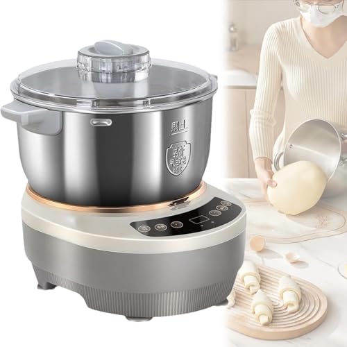 Amasadora de masa profesional de acero inoxidable con fermentación y temporizador, fácil limpieza para uso doméstico y panadería