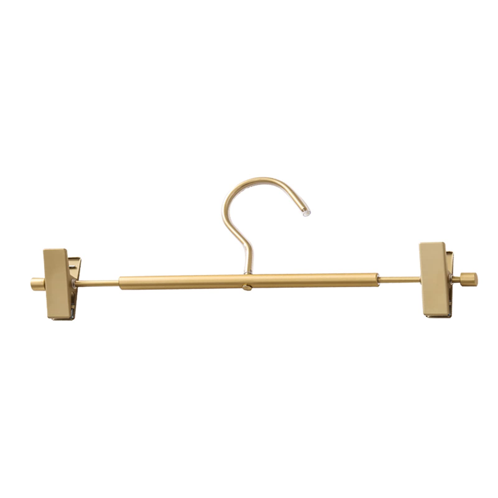 TBLOTYD Hangers Pants Hangers with Clips Metal Trouser Clip Hangers Multi Functional Pants Rack Skirt Hangers,Adjustable Size,for Family Cloakroom Clothing Store,Gold-10 Pack