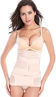 Movingtime 3 in 1 Breathable Elastic Postpartum Recovery Belly/Waist/Pelvis Support Girdle Belt for Women and Maternity Beige