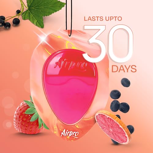 Image of Airpro Essentials Fruit Harmony Hanging Gel Car Air Freshener | Leak-Proof Gel Based Car Perfume | Car Fresheners Long Lasting 30 Days | Sweet Fruity Fragrance | Hanging Car Perfume (11.3g)