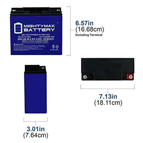12V 18Ah Gel Battery Replaces E-Wheel Ew-36 Mobility Scooter - 4 Pack #TOP1