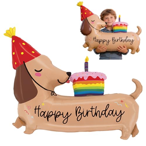 Globos Cumpleaños Niños, Decoracion Cumpleaños, Niños Y Niñas, Decoracion Dog Canina Cumpleaños, Globos Helio del Perro Figuras, Adornos Fiestas de Cumpleaños Infantiles