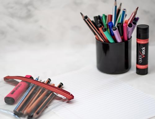 Durafile Clear Pencil case, Pack of 4, Small. Clear 203 x 117mm, Assorted Colours Metal Zipper, Waterproof, Versatile Storage - Image 4