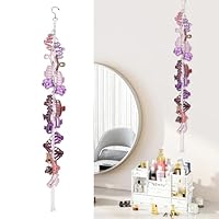 Haarspangen Organizer, Haarklammer Organizer mit Drehbarem und 20 Metallringen Haarspangen Aufbewahrung Mädchen für Wand Tür Schrank Haarklammern Dekoration