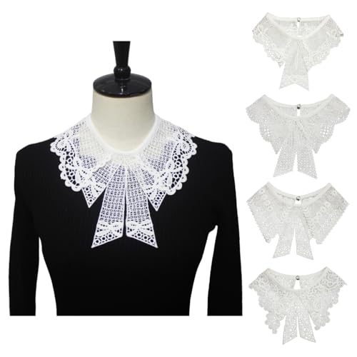Versatile Embroidery Lace Detachable Collar for Dress Shirt Sweater Decoration2