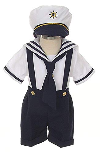 iGirlDress Baby Toddler Boys Nautical Sailor Outfit Short Suit 4 Piece Set4