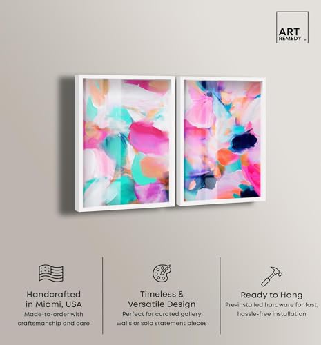 Ensemble d'art abstrait Art Remedy Curry 40x61 cm pour salon chic - 3